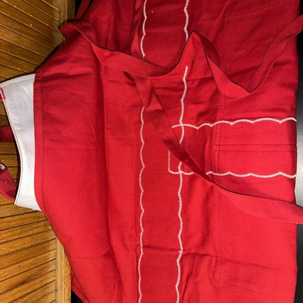 Williams Sonoma Red and White Santa Apron